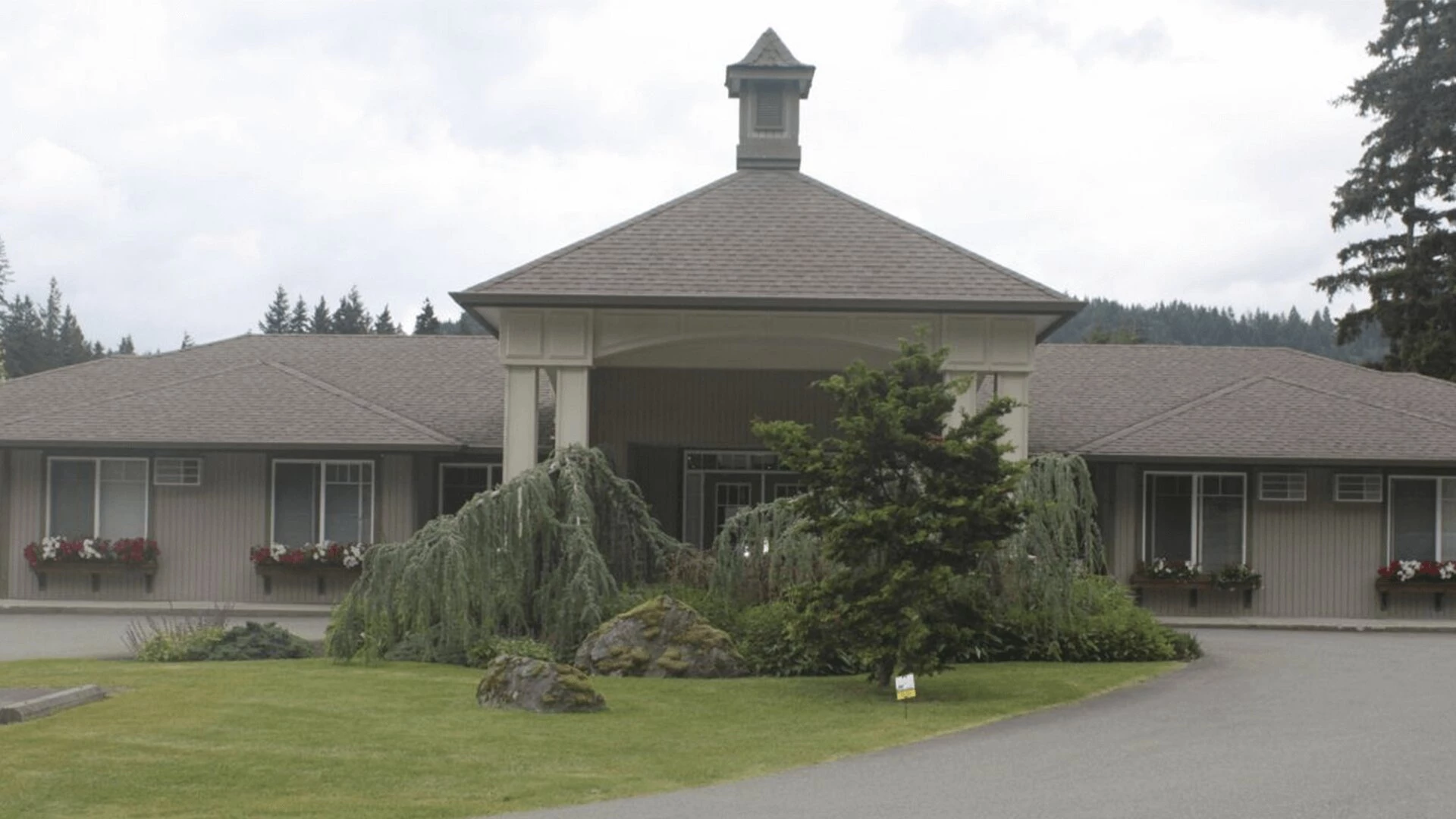 Main entrance at Riverside Manor retirement home